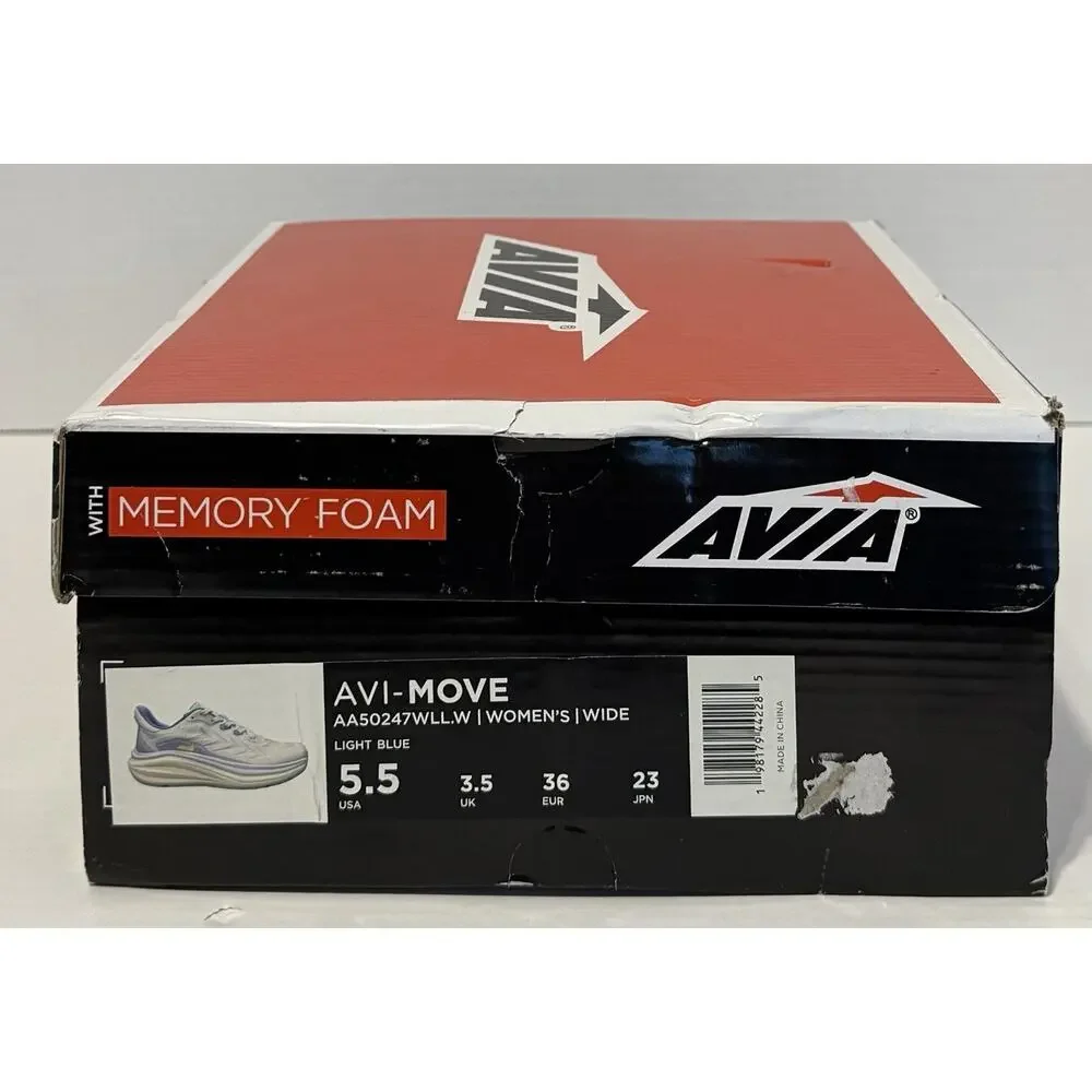 NEW Avia Avi-Move Women's Running Shoes Wide Light Blue Size 5.5 Memory Foam